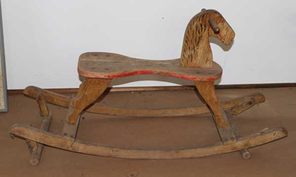 wood rocking horse
