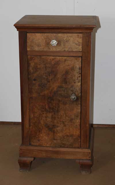 cherry burl walnut nightstand